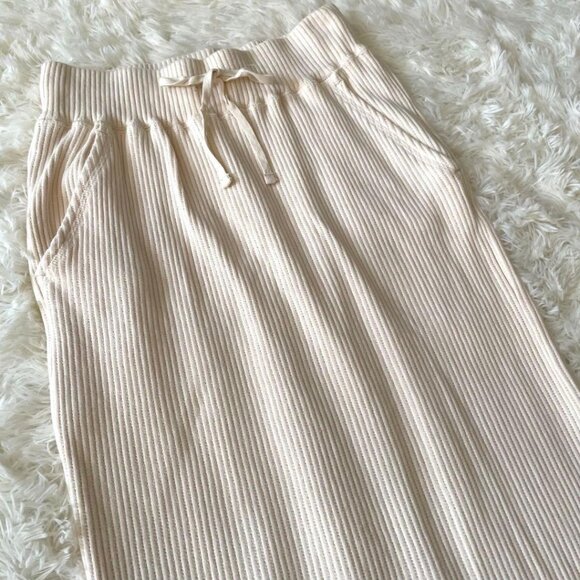 Lofarm Rib Tight Midi Skirt L Ivory - Picture 3 of 5